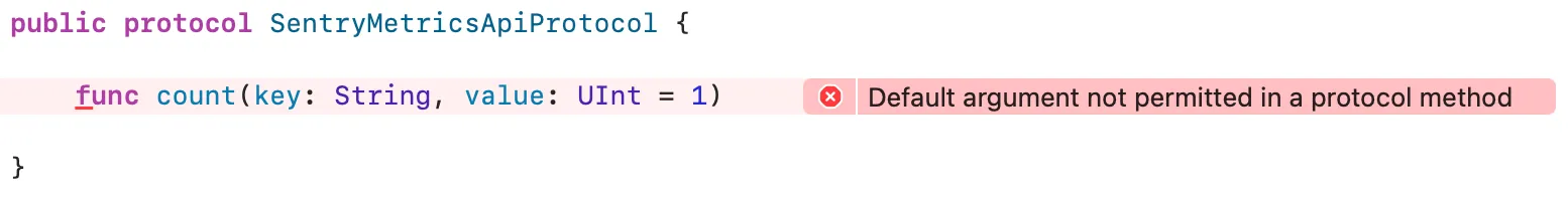 Xcode Build-Time Error Protocol Defaults